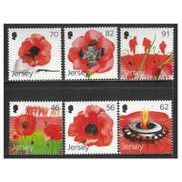 Jersey 2014 Remembrance WWI/Poppies & Soldiers Set of 6 Stamps SG1824/29 MUH