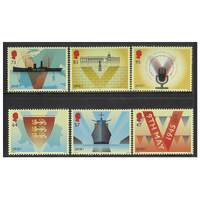 Jersey 2015 70th Anniv of Victory and Liberation Set of 6 Stamps SG1940/45 MUH