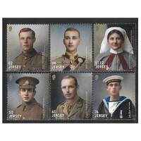 Jersey 2018 Centenary of the Great War 5th Issue Armistice Remembrance Set of 6 Stamps SG2286/91 MUH