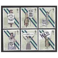 Jersey 2018 Centenary of Votes for Women Set of 6 Stamps SG2302/07 MUH