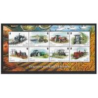 Jersey 2022 Tractors Working In Jersey Sheetlet of 8 Stamps MUH