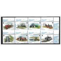 Jersey 2022 Tractors Working In Jersey Set of 8 Stamps MUH