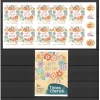 Australia 2022 Times to Cherish/Happy Birthday Booklet/10 Stamps MUH