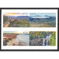 Australia 2022 Our Beautiful Continent Set of 4 Self-adhesive Stamps ex-booklet MUH