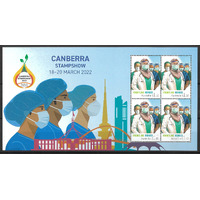 Australia 2022 Canberra Stamp Show/Frontline Heroes Mini Sheet MUH