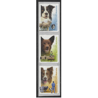 Australia 2022 Sheepdog Trials: 150 Years Set of 3 Self-adhesive Stamps ex-coil MUH