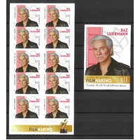 Australia 2022 Legends of Filmmaking Baz Luhrmann Booklet/10 Stamps MUH