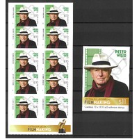 Australia 2022 Legends of Filmmaking Peter Weir AM Booklet/10 Stamps MUH