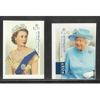 Australia 2022 The Queens Platinum Jubilee Set of 2 Self-adhesive Stamps ex-booklet MUH