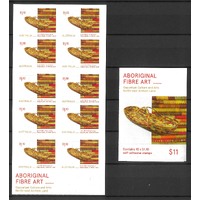Australia 2022 Aboriginal Fibre Art/Lucy Malirrimurruwuy Wanapuyngu Booklet/10 Stamps MUH