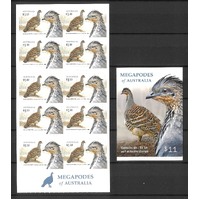 Australia 2022 Megapodes/Malleefowl Booklet/10 Stamps MUH