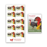 Australia 2022 Megapodes/Brush-turkey Booklet/10 Stamps MUH