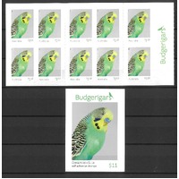 Australia 2022 Budgerigars - Celery Booklet/10 Stamps MUH