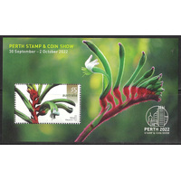 Australia 2022 Perth Stamp & Coin Show/Kangaroo Paw Mini Sheet MUH