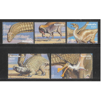 Australia 2022 Australian Dinosaurs Set of 5 Stamps MUH
