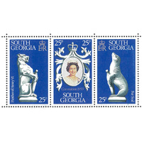 South Georgia 1978 Coronation 25th Anniversary Set of 3 Stamps SG 67/9 MUH