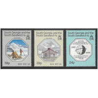 South Georgia & South Sandwich Islands 1987 International Geophysical Year Set/3 Stamps SG176/8 MUH