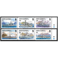 South Georgia & South Sandwich Islands 2004 Royal Navy Ships Set/6 Stamps SG380/5 MUH