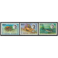 B.I.O.T. 1968 Marine Life 3 Stamps SG20a, 23a, 24a MUH