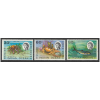 B.I.O.T. 1968 Marine Life 3 Stamps SG20a, 23a, 24a MUH