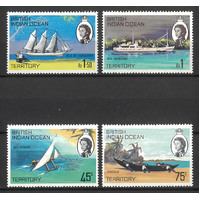 B.I.O.T. 1969 Ships of the Islands Set of 4 Stamps SG32/35 MUH