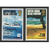 B.I.O.T. 1974 Nordvaer Travelling Post Office 5th Anniv Set of 2 Stamps SG56/57 MUH