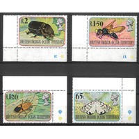 B.I.O.T. 1976 Wildlife Insects 4th Series Set of 4 Stamps SG86/89 MUH
