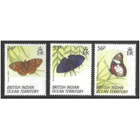 B.I.O.T. 1994 Butterflies Set of 3 Stamps SG152/54 MUH