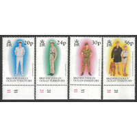 B.I.O.T. 1996 Uniforms Set of 4 Stamps SG189/92 MUH