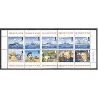 B.I.O.T. 2005 60th Anniv the End of World War II Sheetlet/10 Stamps SG326/35 MUH