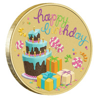 Australia 2021 Happy Birthday Coloured $1 Coin