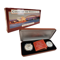 Australia 1997 $10  Landmarks - Harbour Bridge & Opera House 2 Coin Silver Proof Set