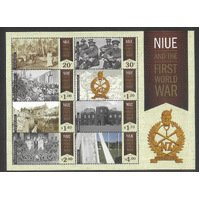 Niue 2015 Niue & WWI Sheetlet/8 Stamps SG1149/56 Mint Unhinged 28-12
