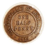 Australia 1923 Half Penny Coin Fine Condition