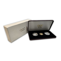 France 1994 100th Anniversary Olympic Committee Gold 500 Fr & 2 Silver 100 Fr Proof Coin Set