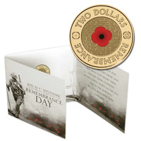Australia 2012 Remembrance Day $2 Dollars Coloured Coin 'C' Mintmark UNC