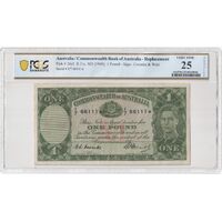 Australia 1949 1 Pound  Coombs/Watt STAR PREFIX Banknote PCGS 25