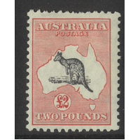 Australia Kangaroo CofA WMK £2 Stamp Grey-Black/Rose-Crimson BW58B MLH #AU53