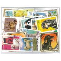 Dogs - 100 Different Stamps Mixed in Bag Used