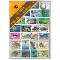 Fish & Sea Life(Window Display Packet) - 50 Different Stamps