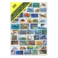 Fish & Sea Life(Window Display Packet) - 200 Different Stamps