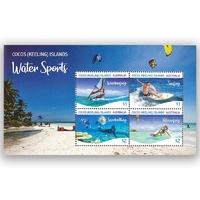 Cocos (Keeling) Islands 2019 Water Sports Miniature Sheet MUH