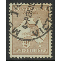 Australia Kangaroo Stamp 2nd WMK 2/- Brown SG 29 Fine Used #AU49