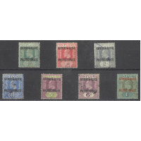Gilbert & Ellice Isl. 1911 Fiji Overprinted Set/7 Stamps SG1/7 Fine Used 9-12