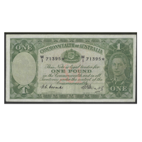 Australia 1949 1 Pound  Coombs/Watt LAST STAR PREFIX Banknote R31sL VF