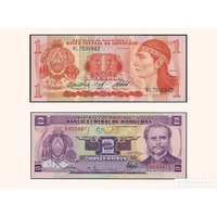 Honduras, Pair of banknotes in Unc grade (1984 & 1976)