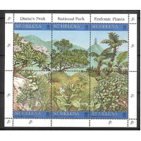 St. Helena 1997 Diana's Peak Emdemic Plants Block/6 Stamps SG734/39 MUH 13-10*