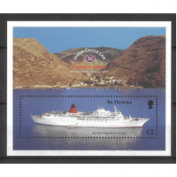 St. Helena 1999 Union Castle Line Anniversary/Ship Mini Sheet SG799 MUH 13-10*