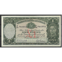 Commonwealth of Australia 1942 £1 Banknote Armitage/Macfarlane First Prefix R30 EF #P-21