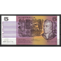 Australia 1976 $5 Banknote Knight/Wheeler R206a Centre Thread UNC #3-67